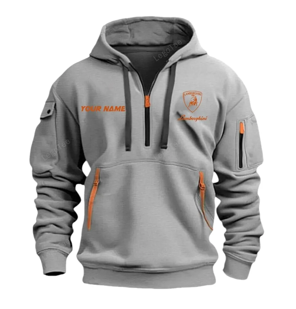 Extreme Power Vehicle Owners Gift Hoodie Half Zipper, Active Spirit Hoodie CAR042 - Gray