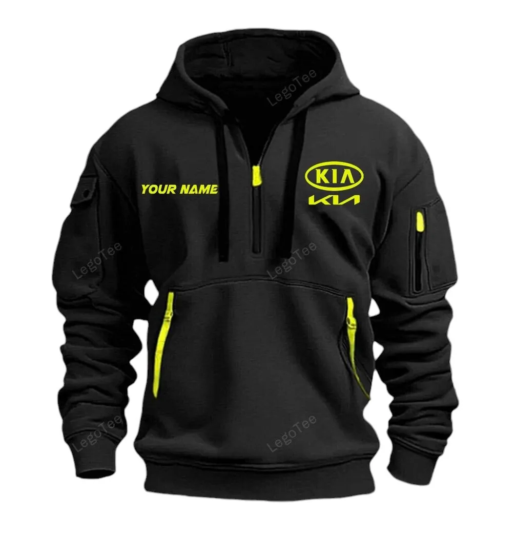 Reliable Automobile Collectors Gift Hoodie Half Zipper, True Supporter Half-Zip Hoodie CAR042 - Black