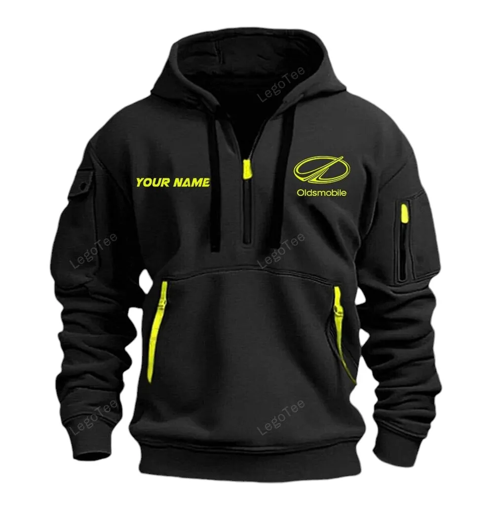 Heritage Vehicle Collectors Gift Hoodie Half Zipper, Athletic Fan Half-Zip Hoodie CAR042 - Black