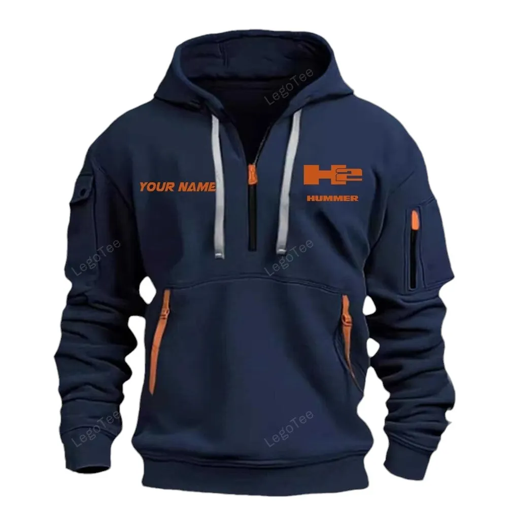Heavy-Duty 4x4 Enthusiasts Gift Hoodie Half Zipper, Game Day Half-Zip Hoodie CAR042 - Navy