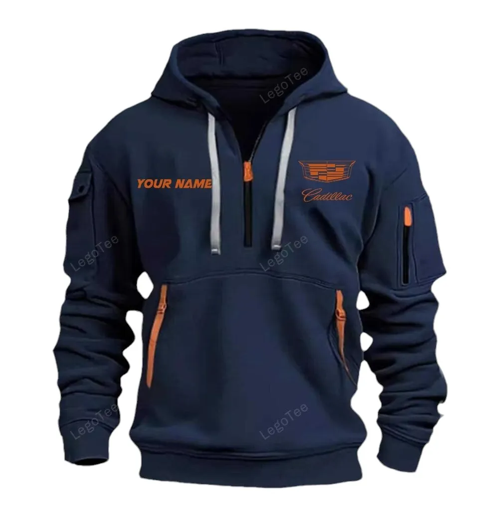 Refined Classic Ride Collectors Gift Hoodie Half Zipper, Active Supporter Half-Zip Hoodie CAR042 - Navy