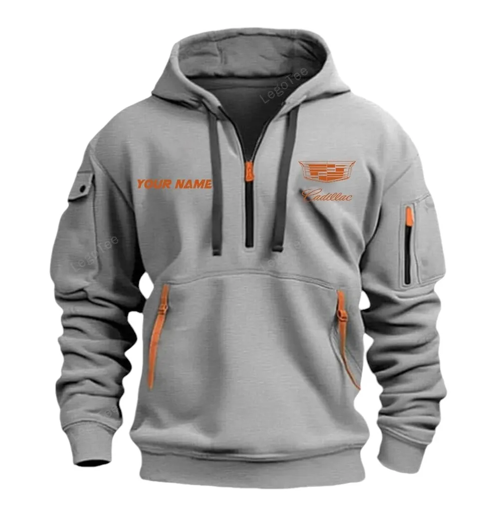 Classic American Cruiser Owners Gift Hoodie Half Zipper, Game Time Hoodie CAR042 - Gray