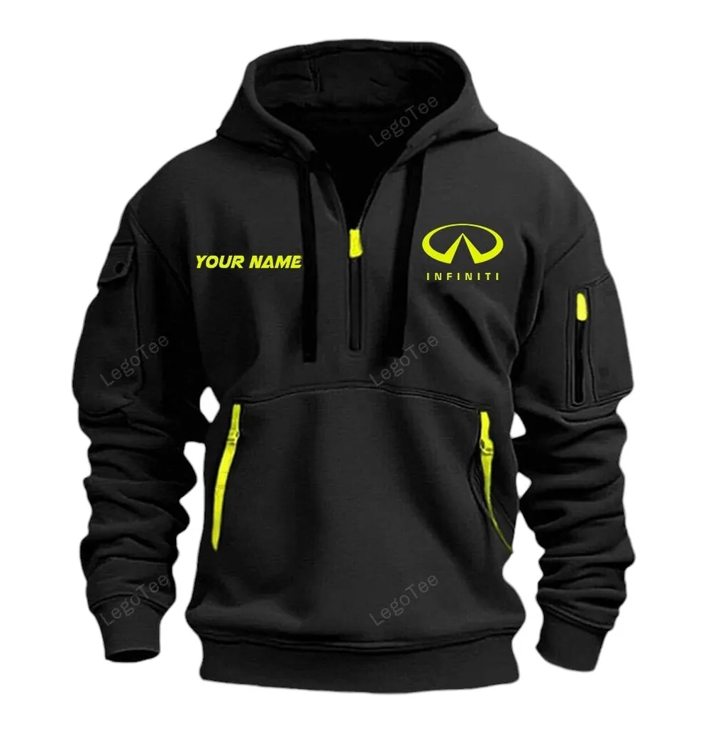 Upscale Automobile Collectors Gift Hoodie Half Zipper, Bold Energy Hoodie CAR042 - Black