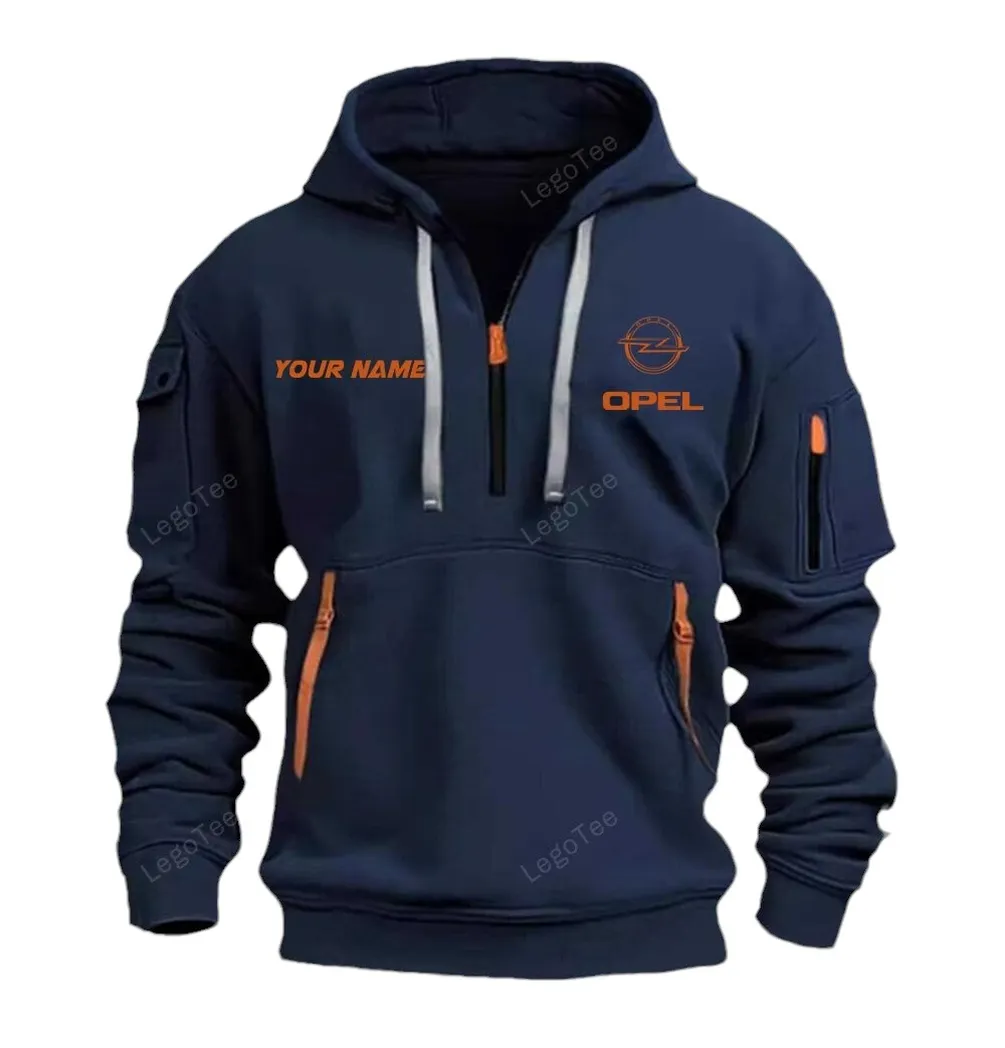 European Sedan Enthusiasts Gift Hoodie Half Zipper, Lifestyle Fan Half-Zip Hoodie CAR042 - Navy