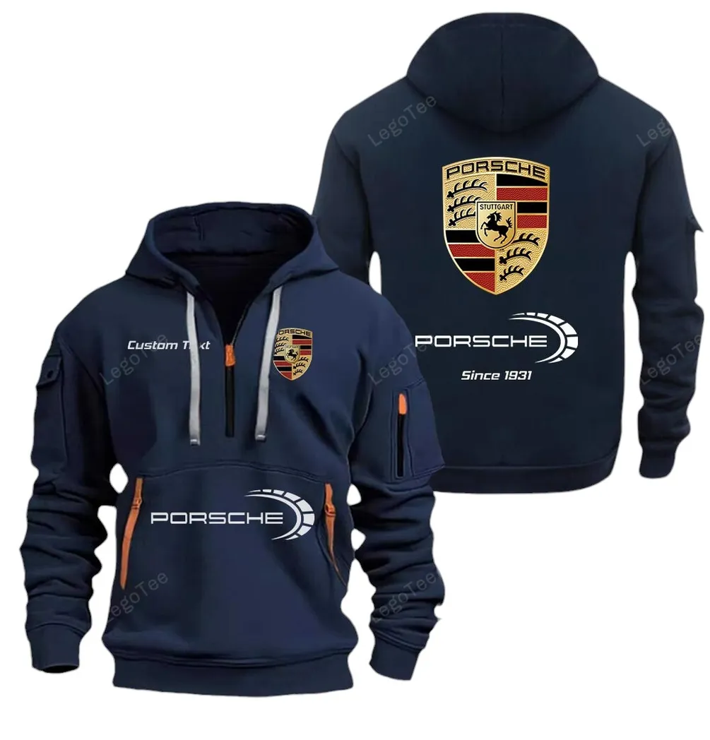 Iconic Sports Vehicle Collectors Gift Hoodie Half Zipper, Game Time Hoodie CAR052 - Navy