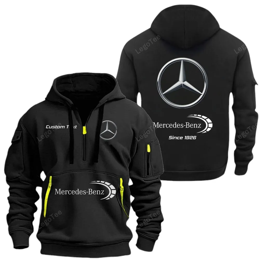 Prestige Sedan Lovers Gift Hoodie Half Zipper, Supporter Style Half-Zip Hoodie CAR052 - Black