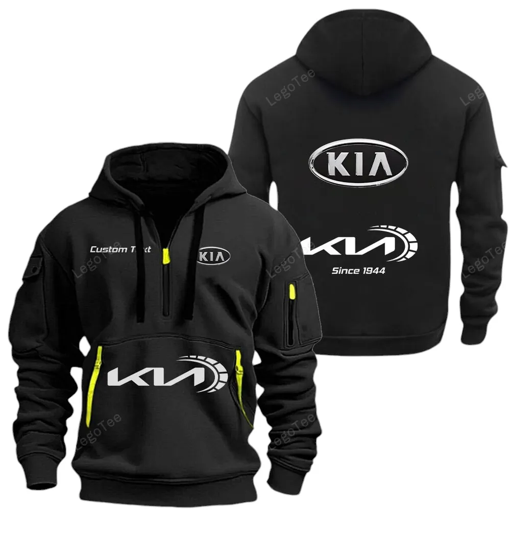 Car Fans Gift Hoodie Half Zipper, Athletic Fan Half-Zip Hoodie CAR052 - Black