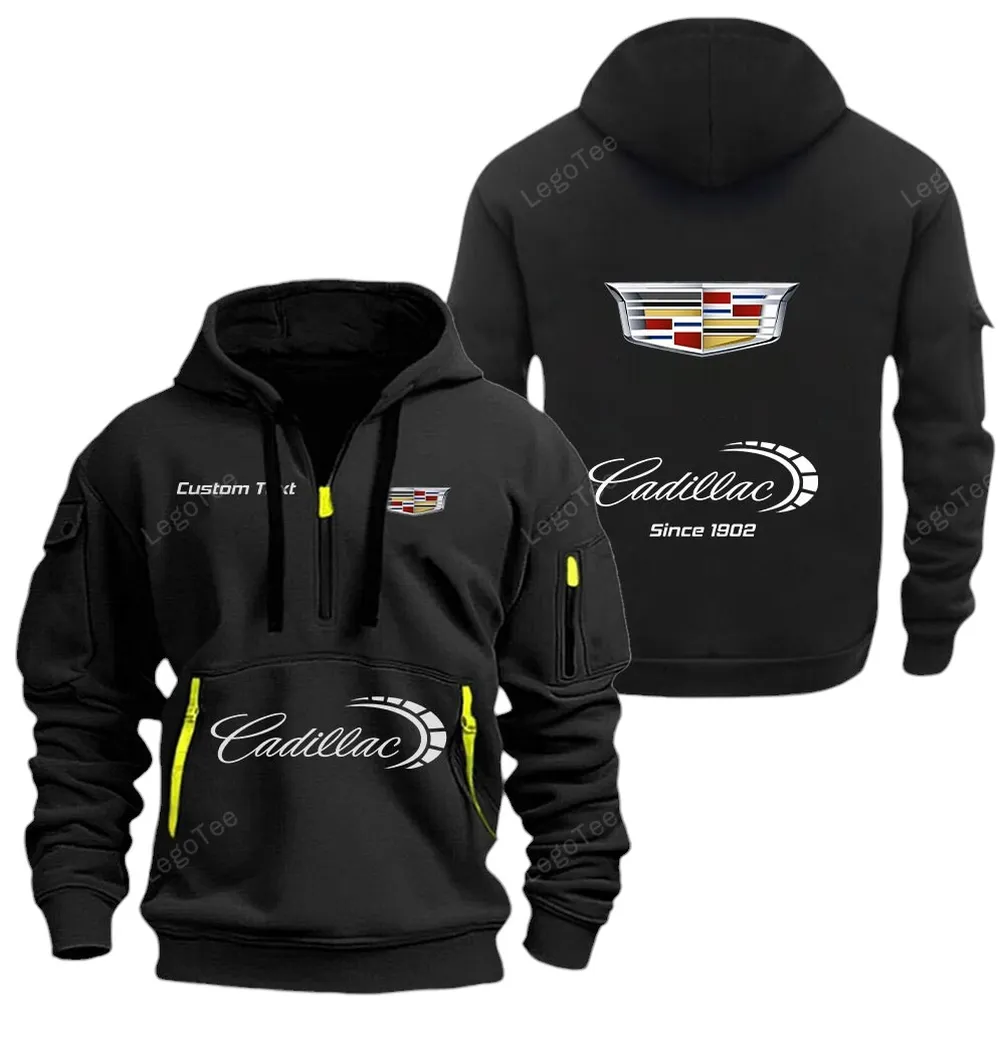 Refined Classic Ride Collectors Gift Hoodie Half Zipper, Casual Sport Half-Zip Hoodie CAR052 - Black