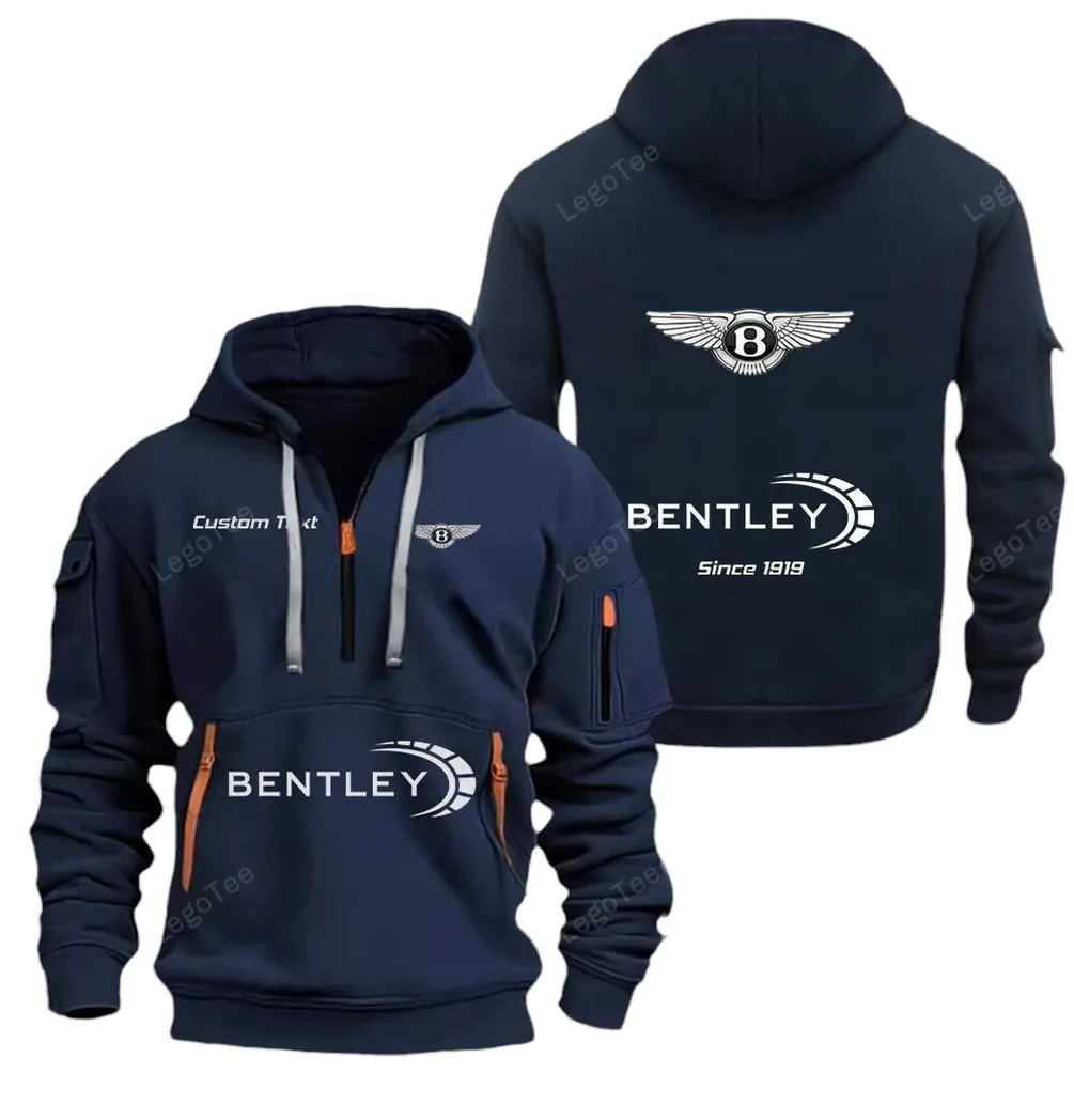 Exclusive Prestige Vehicle Collectors Gift Hoodie Half Zipper, Classic Sport Half-Zip Hoodie CAR052 - Navy