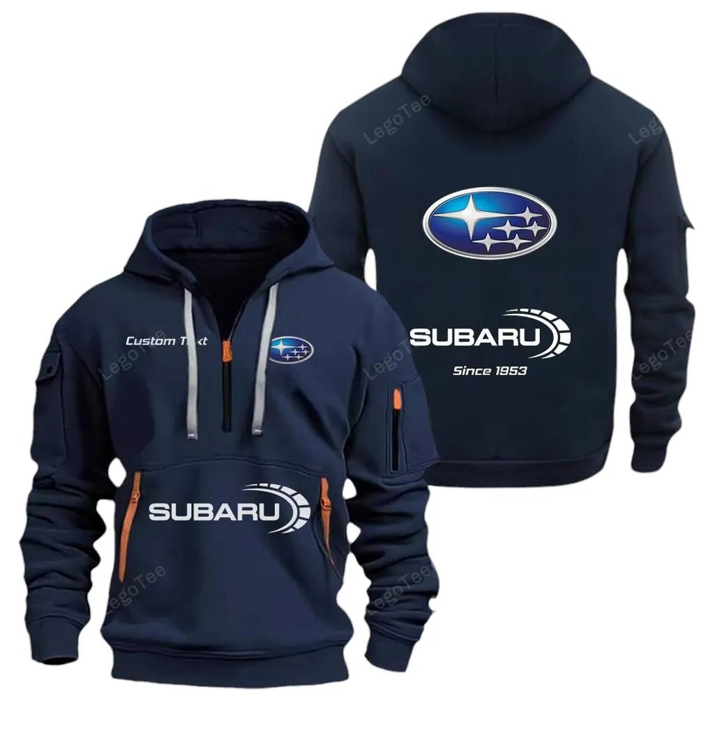 Trail-Ready Auto Enthusiasts Gift Hoodie Half Zipper, Game Ready Half-Zip Hoodie CAR052 - Navy