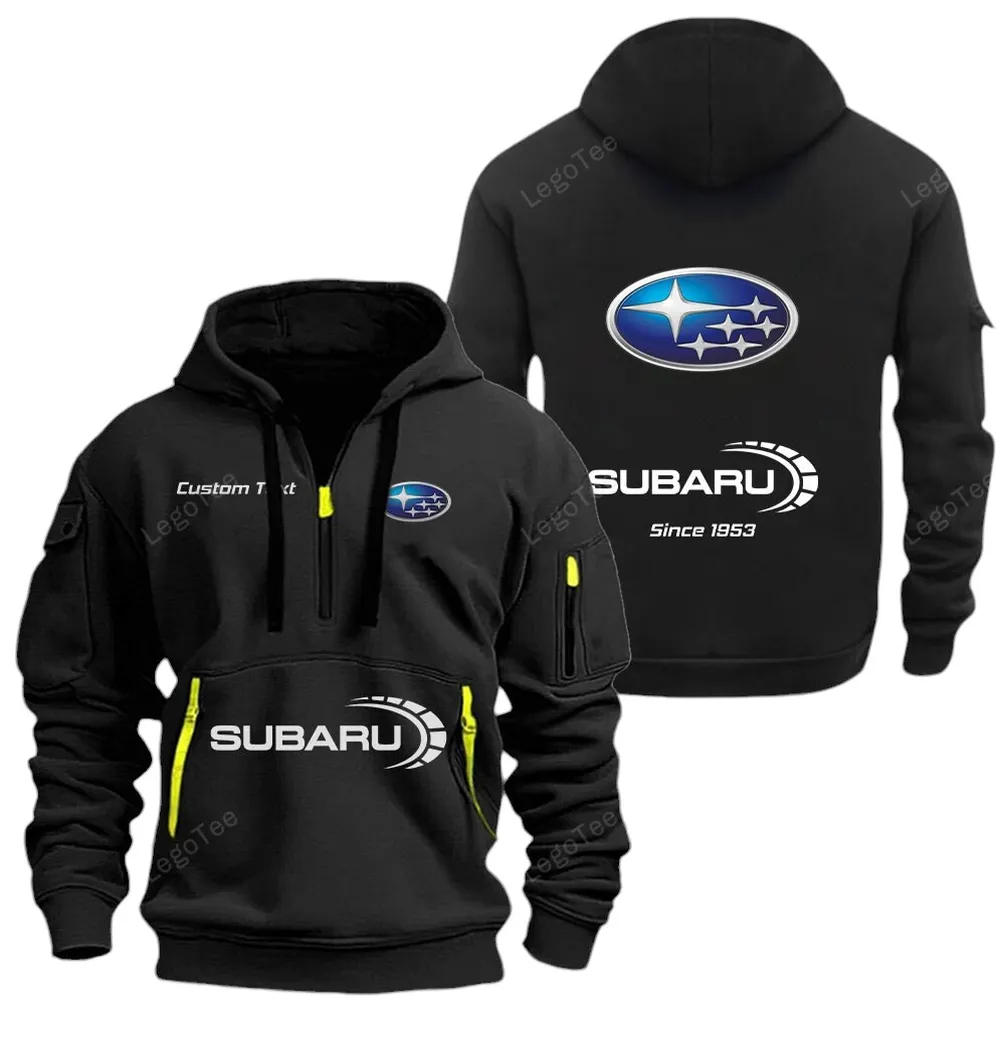 Trail-Ready Auto Owners Gift Hoodie Half Zipper, Everyday Fan Hoodie CAR052 - Black