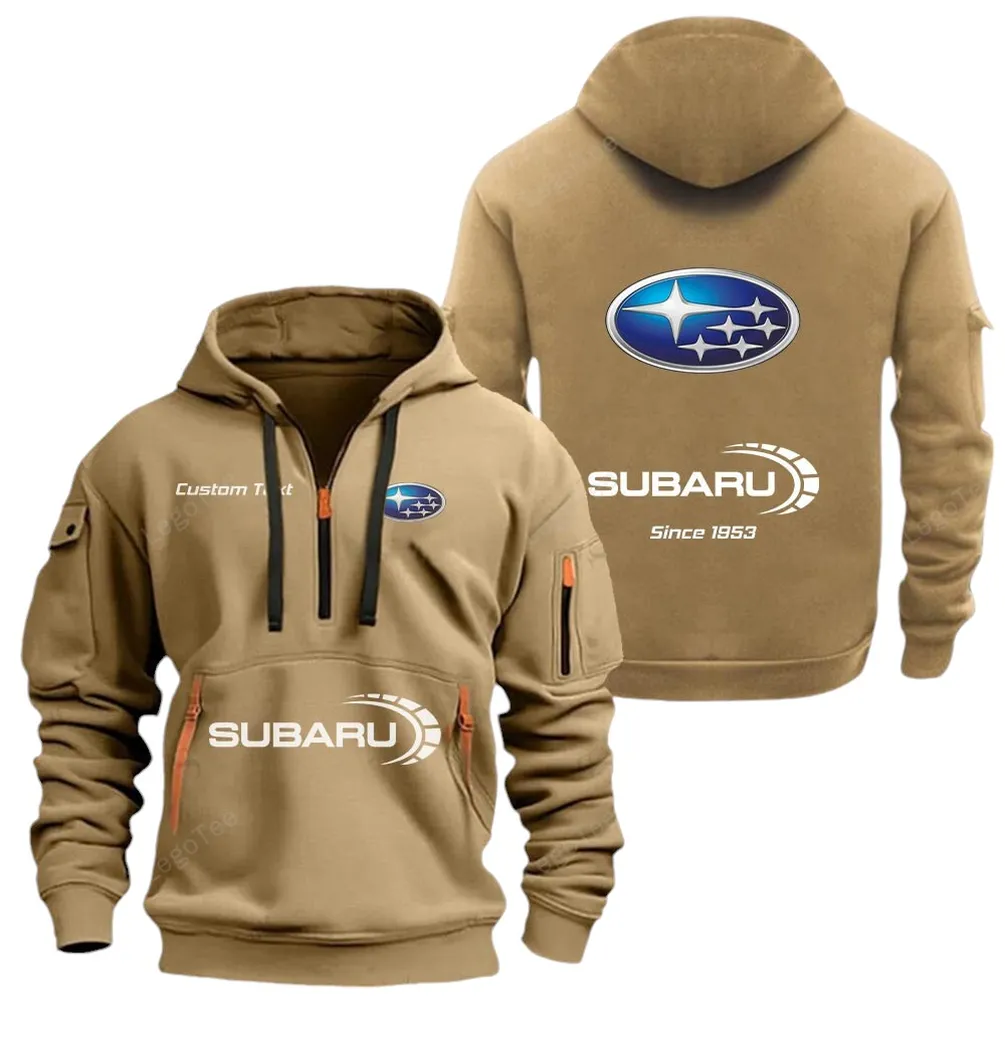 Rally-Inspired Vehicle Lovers Gift Hoodie Half Zipper, Game Time Hoodie CAR052 - Khaki