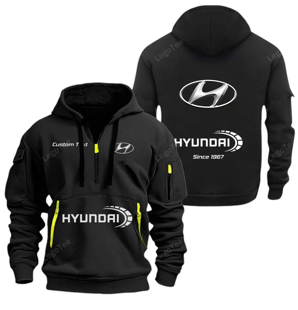 Sedan Owners Gift Hoodie Half Zipper, Streetwear Fan Hoodie CAR052 - Black