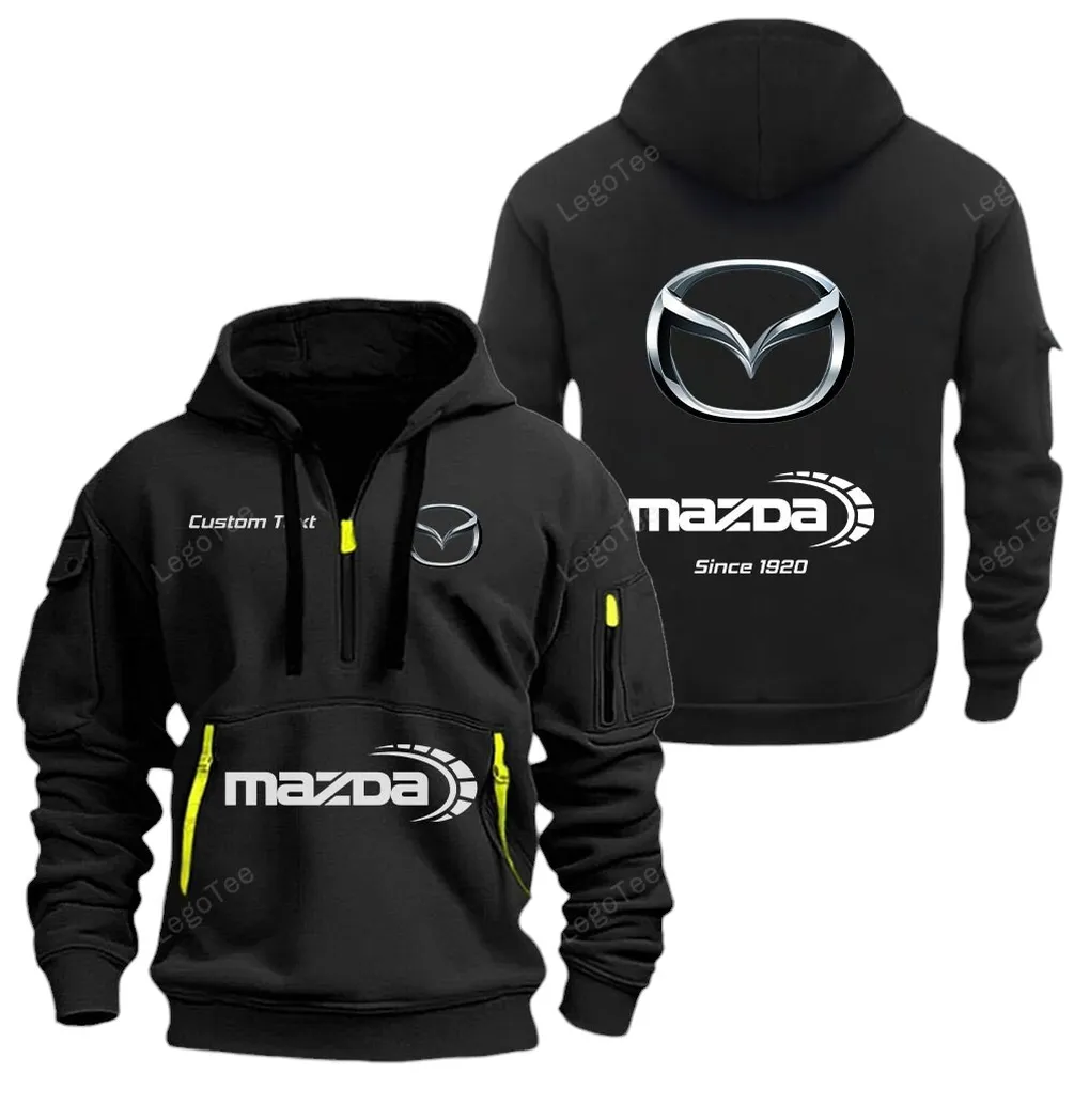 Everyday Vehicle Enthusiasts Gift Hoodie Half Zipper, Warm Up Hoodie CAR052 - Black