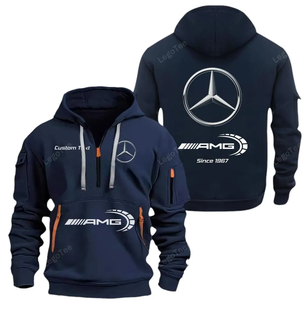 Speed Machine Fans Gift Hoodie Half Zipper, Fan Pride Half-Zip Hoodie CAR052 - Navy