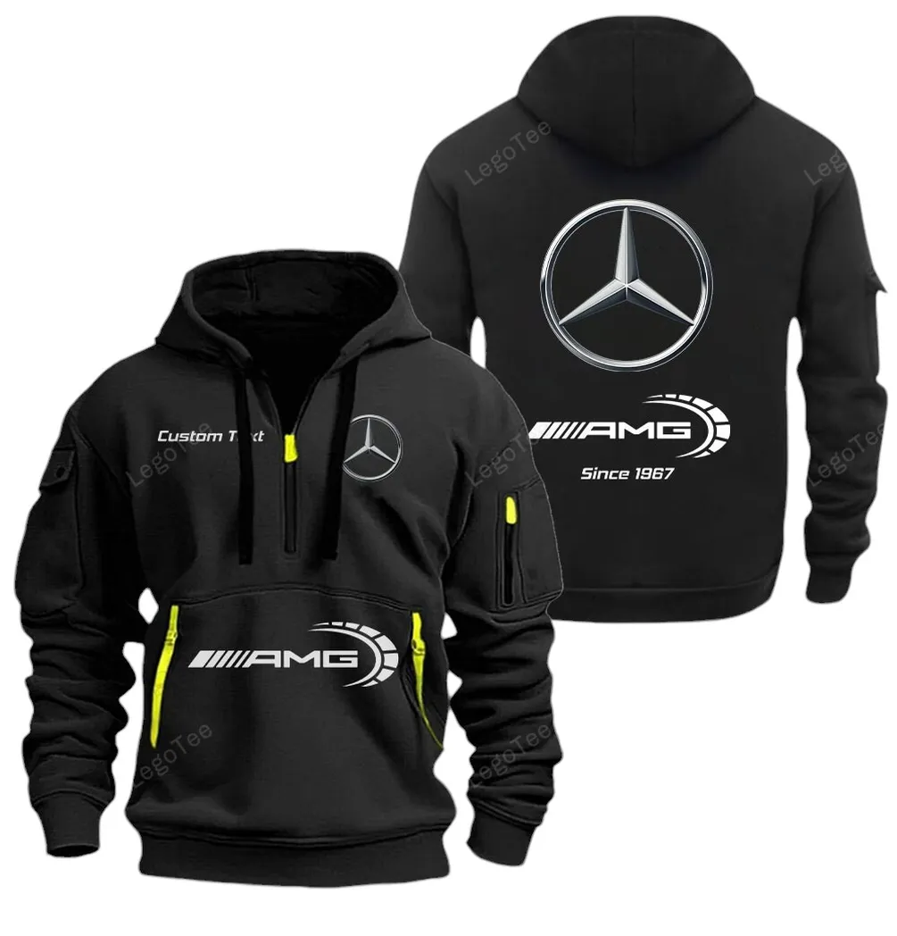 Track-Ready Car Owners Gift Hoodie Half Zipper, Fan Pride Half-Zip Hoodie CAR052 - Black