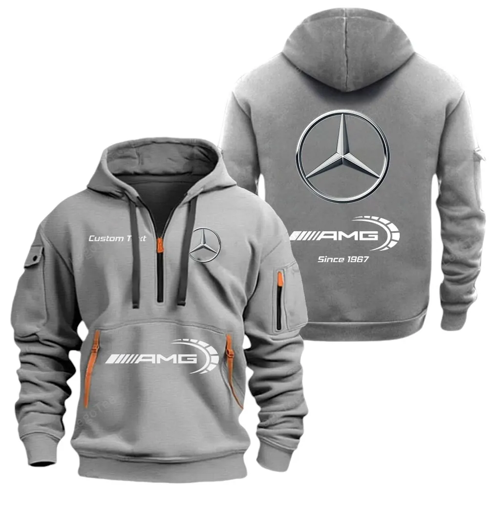 Performance Car Fans Gift Hoodie Half Zipper, Game Time Hoodie CAR052 - Gray
