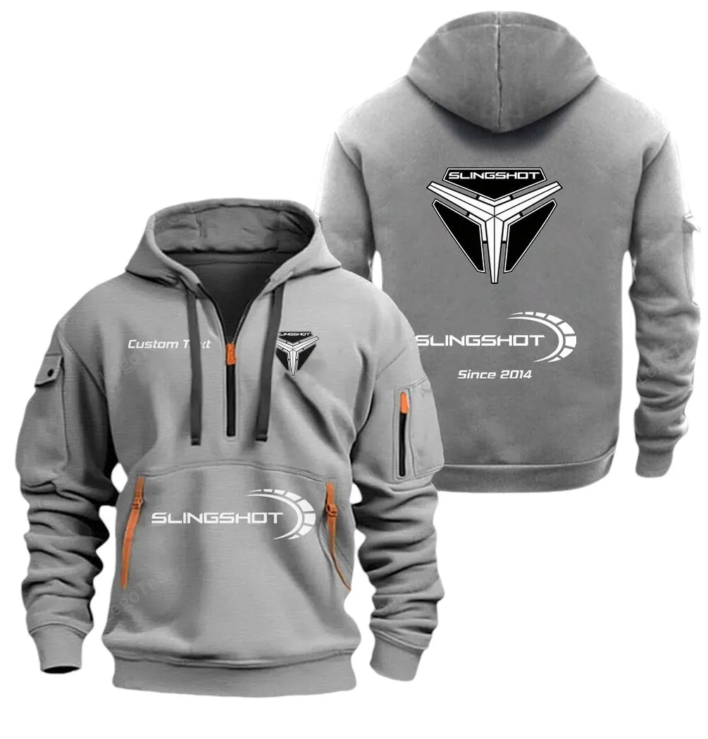 Reverse Trike Enthusiasts Gift Hoodie Half Zipper, Bold Energy Hoodie CAR052 - Gray