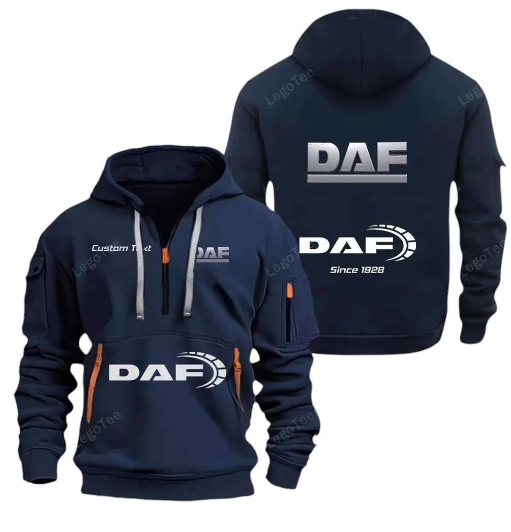 Industrial Vehicle Collectors Gift Hoodie Half Zipper, Lifestyle Fan Half-Zip Hoodie CAR052 - Navy
