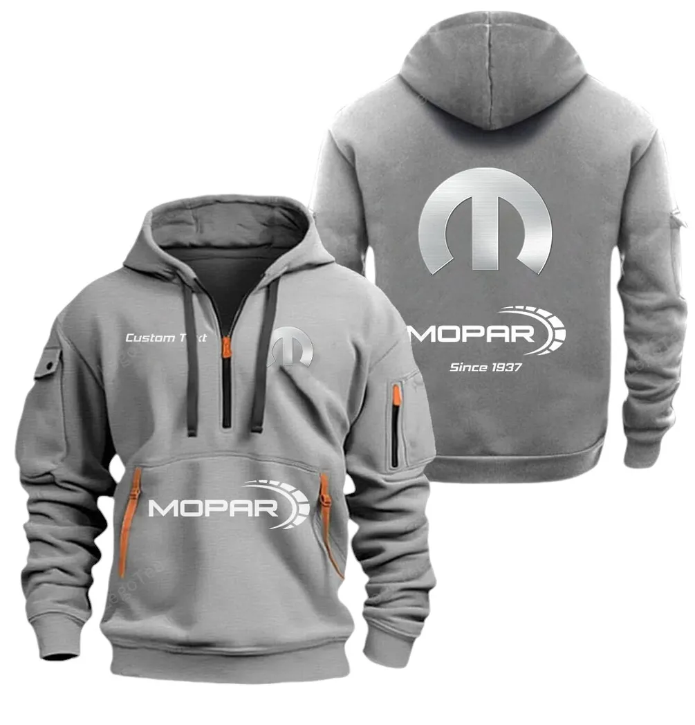 Street Racing Style Collectors Gift Hoodie Half Zipper, True Supporter Half-Zip Hoodie CAR052 - Gray