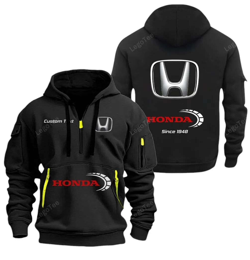 City Car Enthusiasts Gift Hoodie Half Zipper, Game Day Half-Zip Hoodie CAR052 - Black