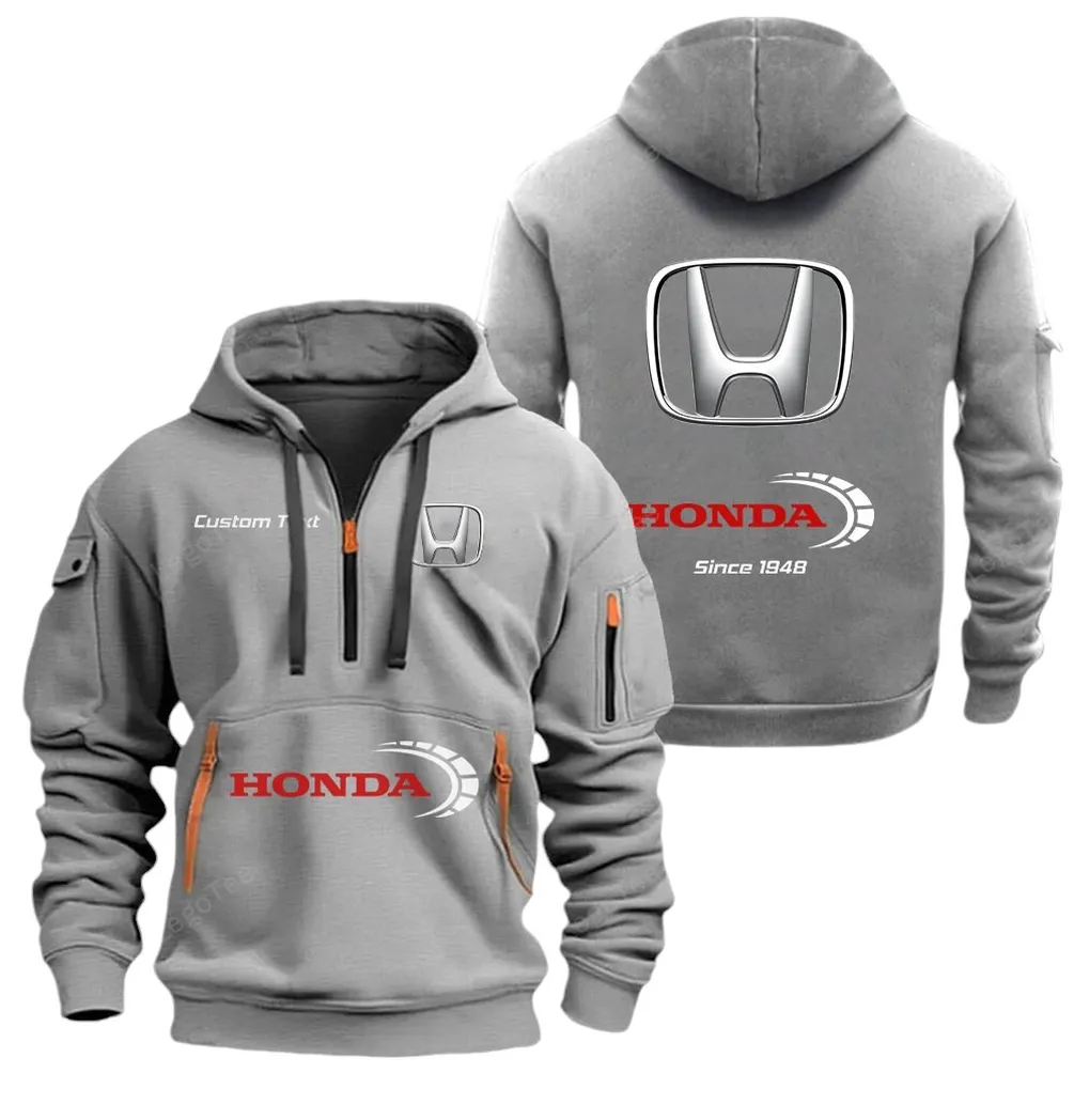 City Car Owners Gift Hoodie Half Zipper, Supporter Style Half-Zip Hoodie CAR052 - Gray