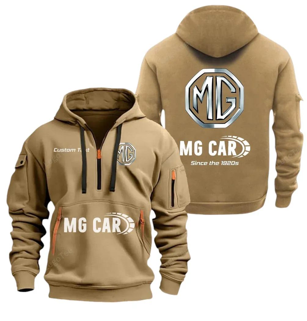 Small Performance Car Owners Gift Hoodie Half Zipper, Athletic Fan Half-Zip Hoodie CAR052 - Khaki