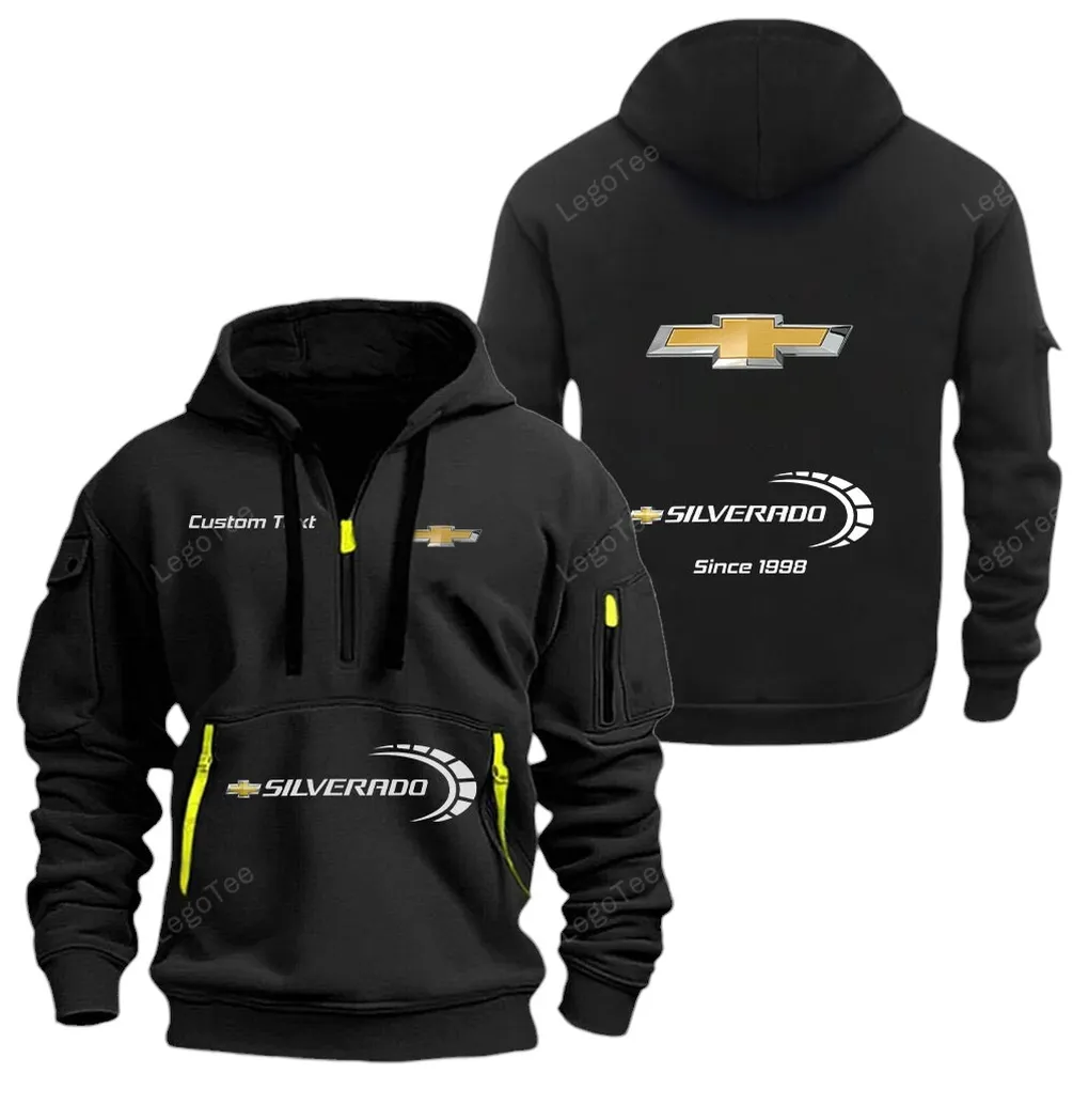American Work Truck Enthusiasts Gift Hoodie Half Zipper, Classic Sport Half-Zip Hoodie CAR052 - Black