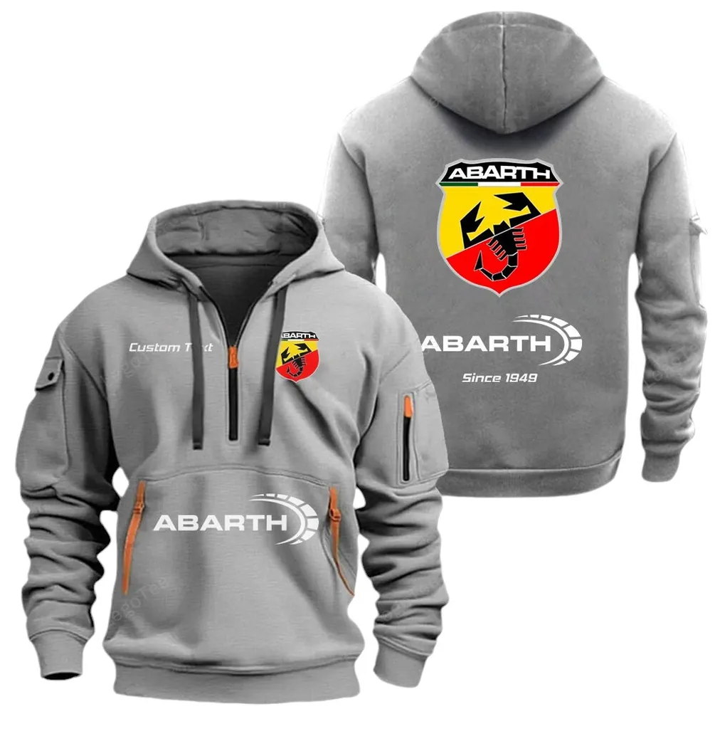Small Performance Car Enthusiasts Gift Hoodie Half Zipper, Supporter Style Half-Zip Hoodie CAR052 - Gray