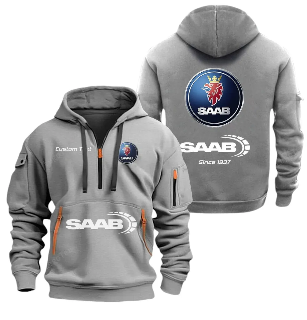 Adventure Utility Vehicle Collectors Gift Hoodie Half Zipper, Bold Energy Hoodie CAR052 - Gray