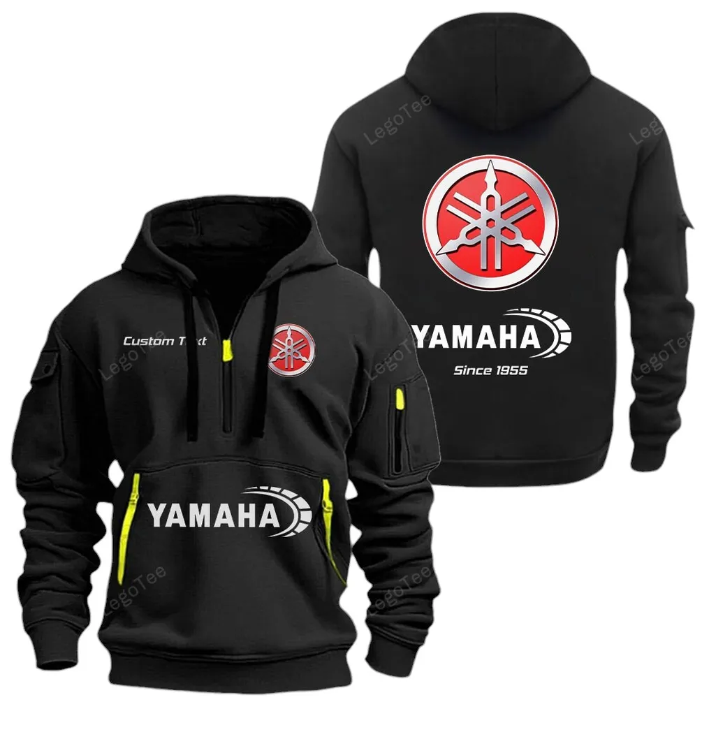 Motorcycle Owners Gift Hoodie Half Zipper, Warm Up Hoodie CAR052 - Black