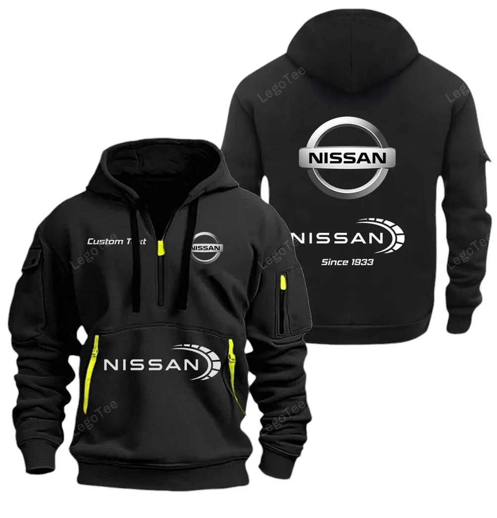 Mid-Size Sedan Fans Gift Hoodie Half Zipper, Athletic Fan Half-Zip Hoodie CAR052 - Black