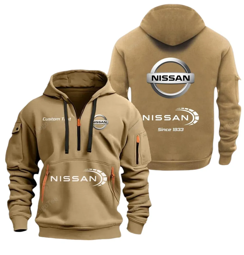 Hatchback Collectors Gift Hoodie Half Zipper, Bold Fan Hoodie CAR052 - Khaki