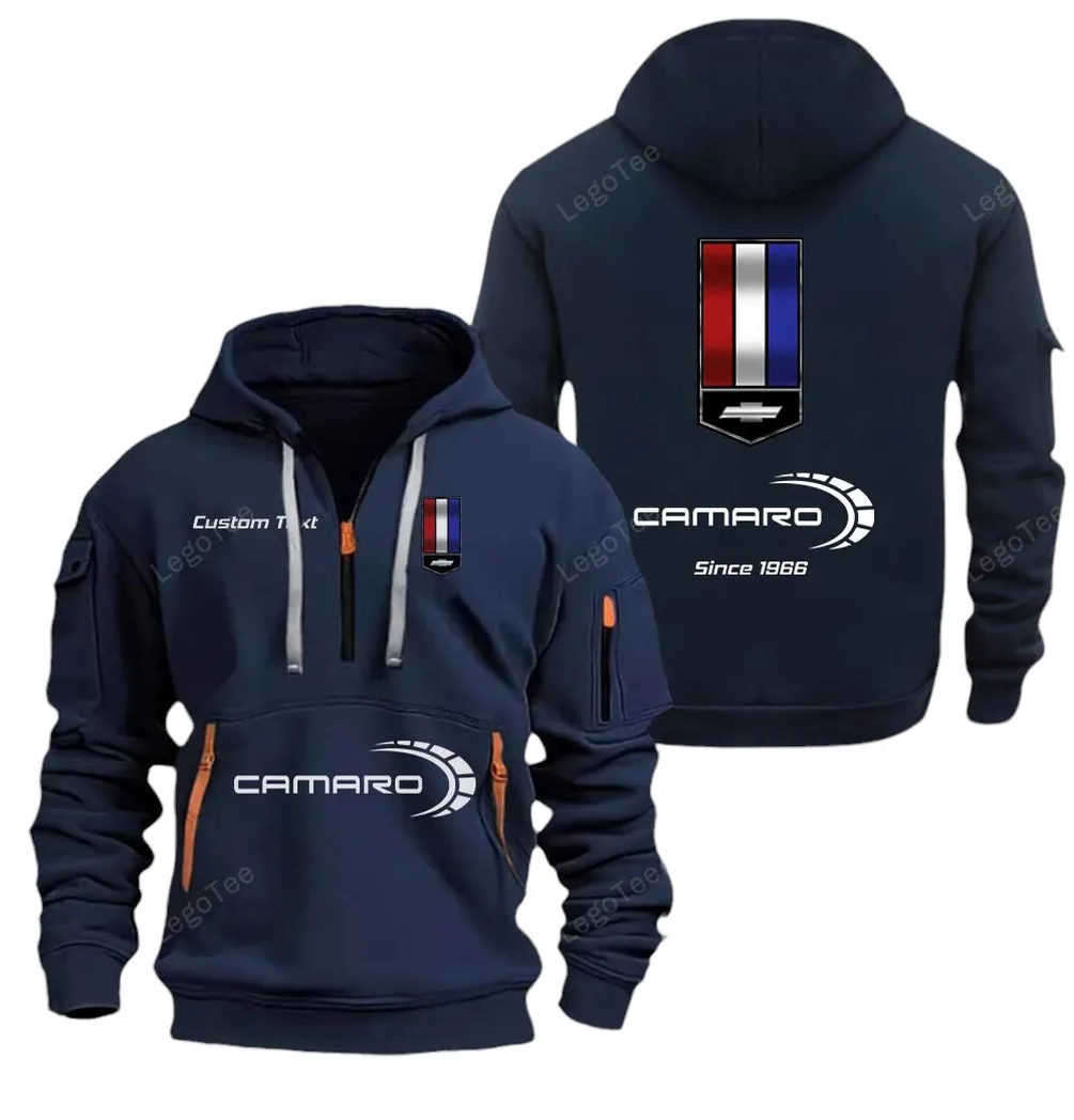 Street Racer Enthusiasts Gift Hoodie Half Zipper, True Supporter Half-Zip Hoodie CAR052 - Navy