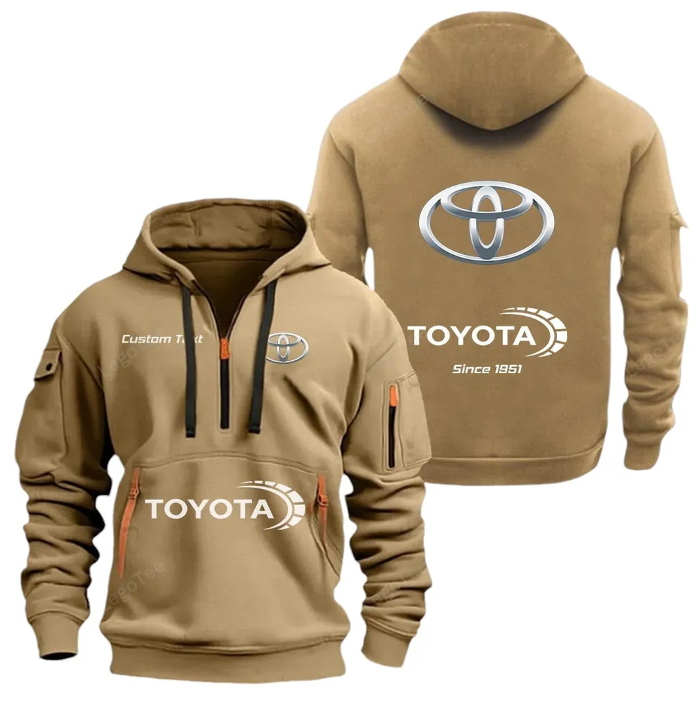 Commuter Car Fans Gift Hoodie Half Zipper, Supporter Spirit Hoodie CAR052 - Khaki