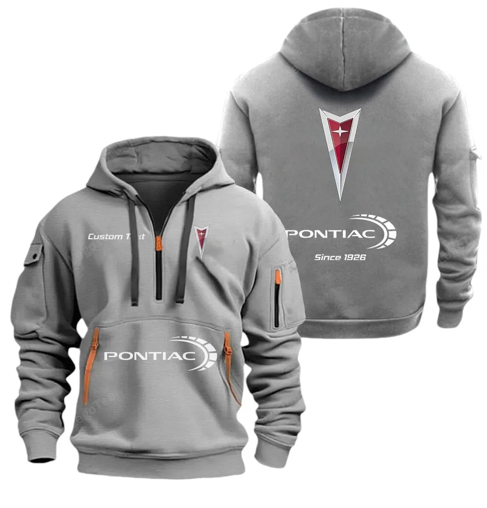 Iconic Road Car Fans Gift Hoodie Half Zipper, Bold Energy Hoodie CAR052 - Gray