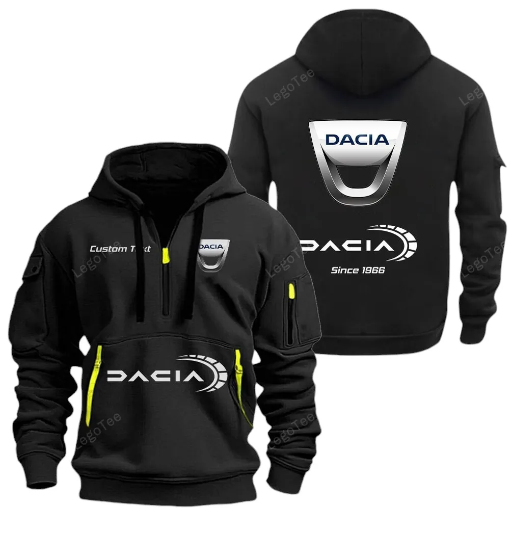 Drivemax Vehicles Owners Gift Hoodie Half Zipper, Streetwear Fan Hoodie CAR052 - Black