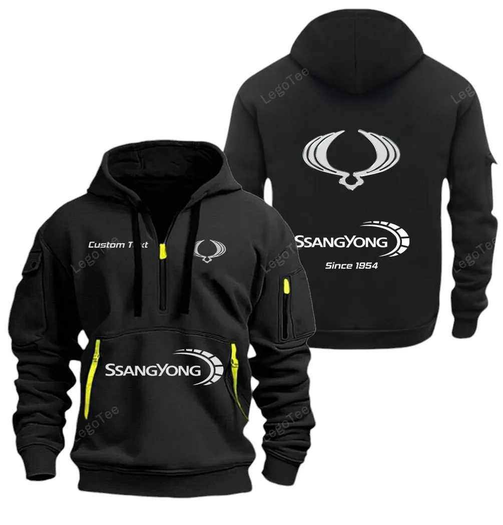 Family Sport Utility Vehicle Owners Gift Hoodie Half Zipper, Classic Sport Half-Zip Hoodie CAR052 - Black
