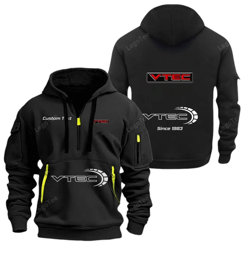 High-Rev Hatchback Owners Gift Hoodie Half Zipper, True Fan Hoodie CAR052 - Black