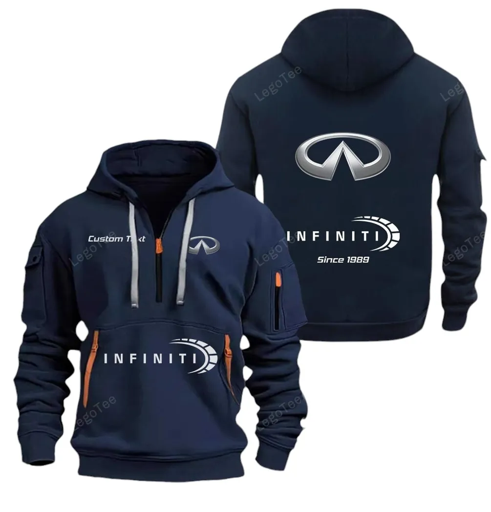 Stylish Ride Owners Gift Hoodie Half Zipper, True Fan Hoodie CAR052 - Navy