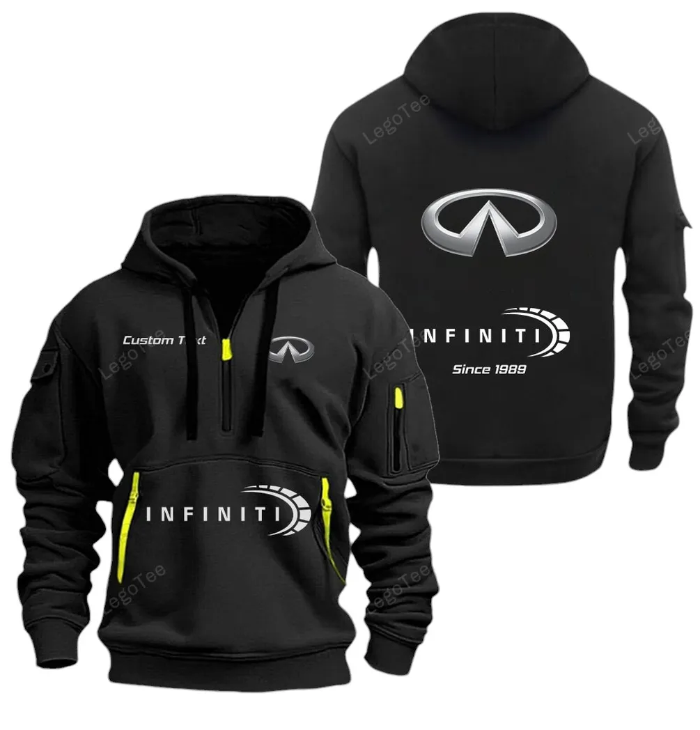 Luxury SUV Enthusiasts Gift Hoodie Half Zipper, Streetwear Fan Hoodie CAR052 - Black