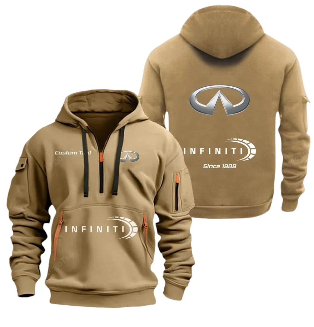 Luxury SUV Fans Gift Hoodie Half Zipper, Streetwear Fan Hoodie CAR052 - Khaki