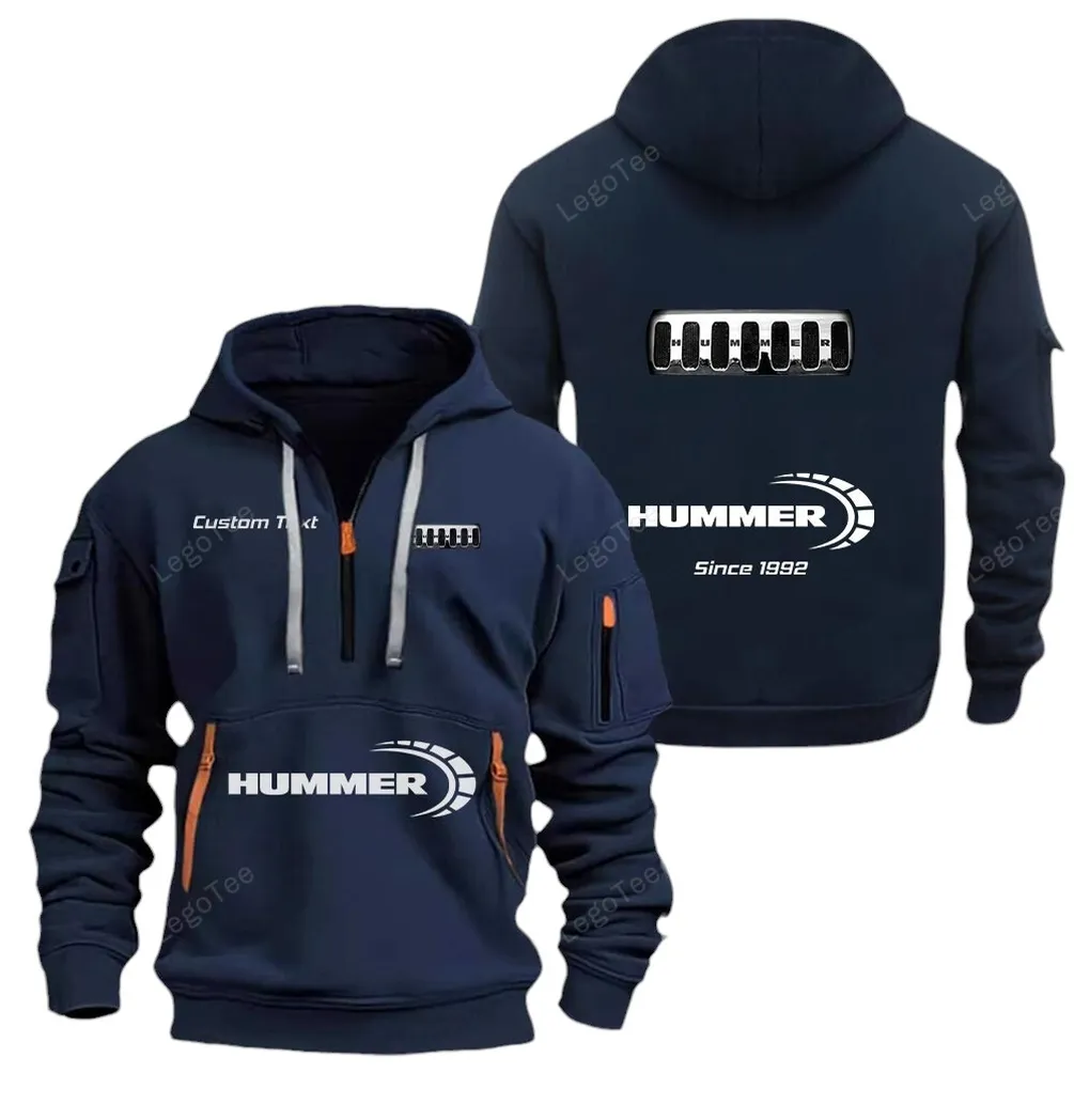 All-Terrain Truck Enthusiasts Gift Hoodie Half Zipper, Performance Fan Hoodie CAR052 - Navy