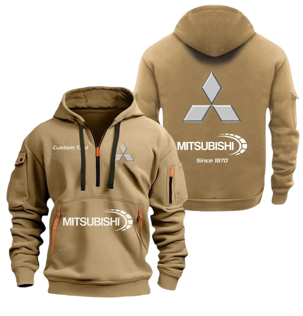 Sport Utility Vehicle Lovers Gift Hoodie Half Zipper, True Fan Hoodie CAR052 - Khaki