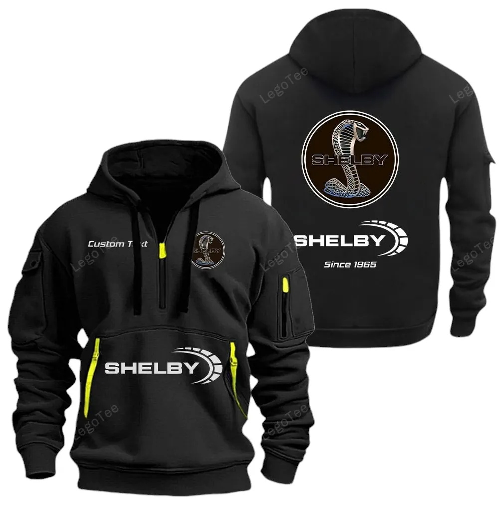 Power Coupe Collectors Gift Hoodie Half Zipper, Casual Sport Half-Zip Hoodie CAR052 - Black