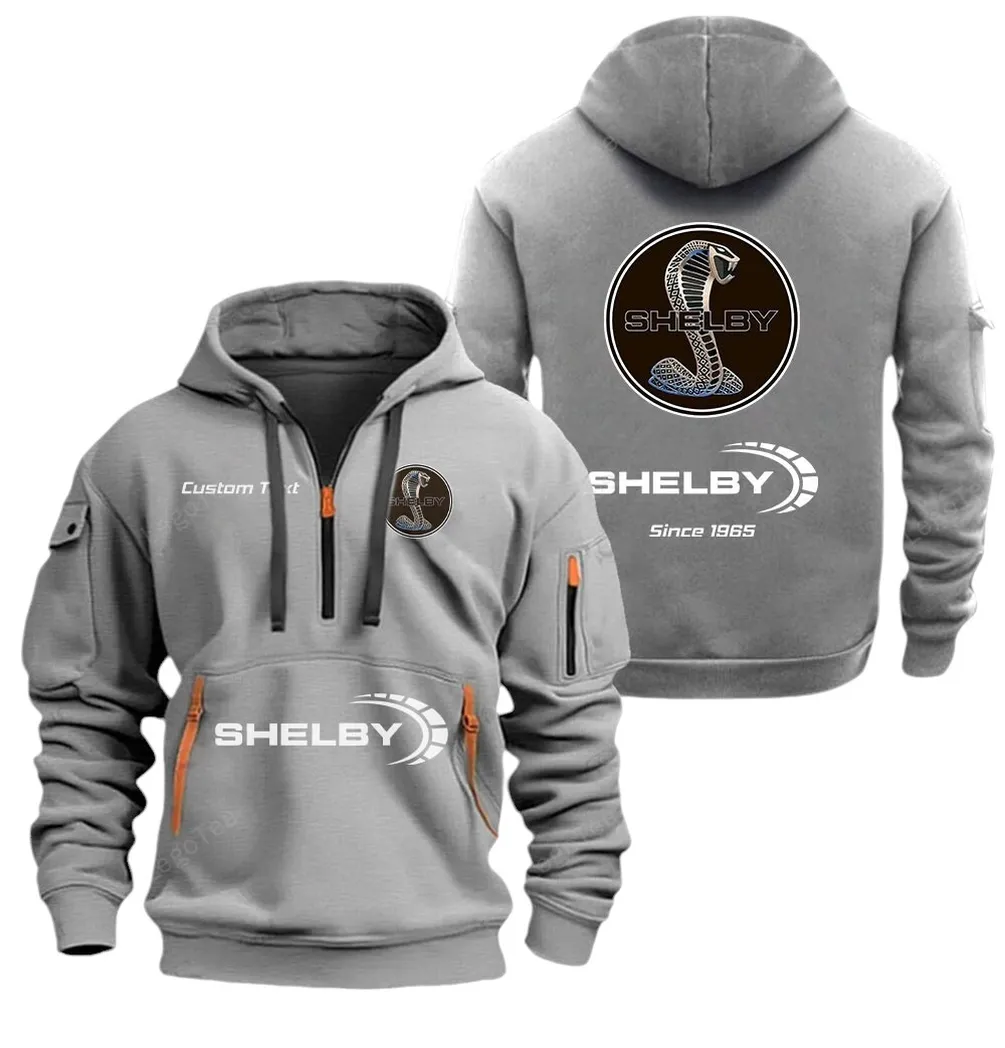 Iconic Performance Car Owners Gift Hoodie Half Zipper, True Supporter Half-Zip Hoodie CAR052 - Gray
