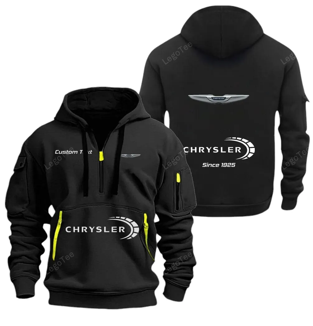 Family Car Owners Gift Hoodie Half Zipper, Classic Sport Half-Zip Hoodie CAR052 - Black