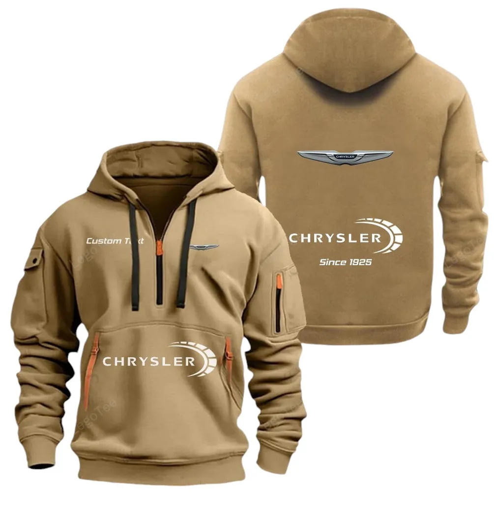Minivan Fans Gift Hoodie Half Zipper, Athletic Fan Half-Zip Hoodie CAR052 - Khaki