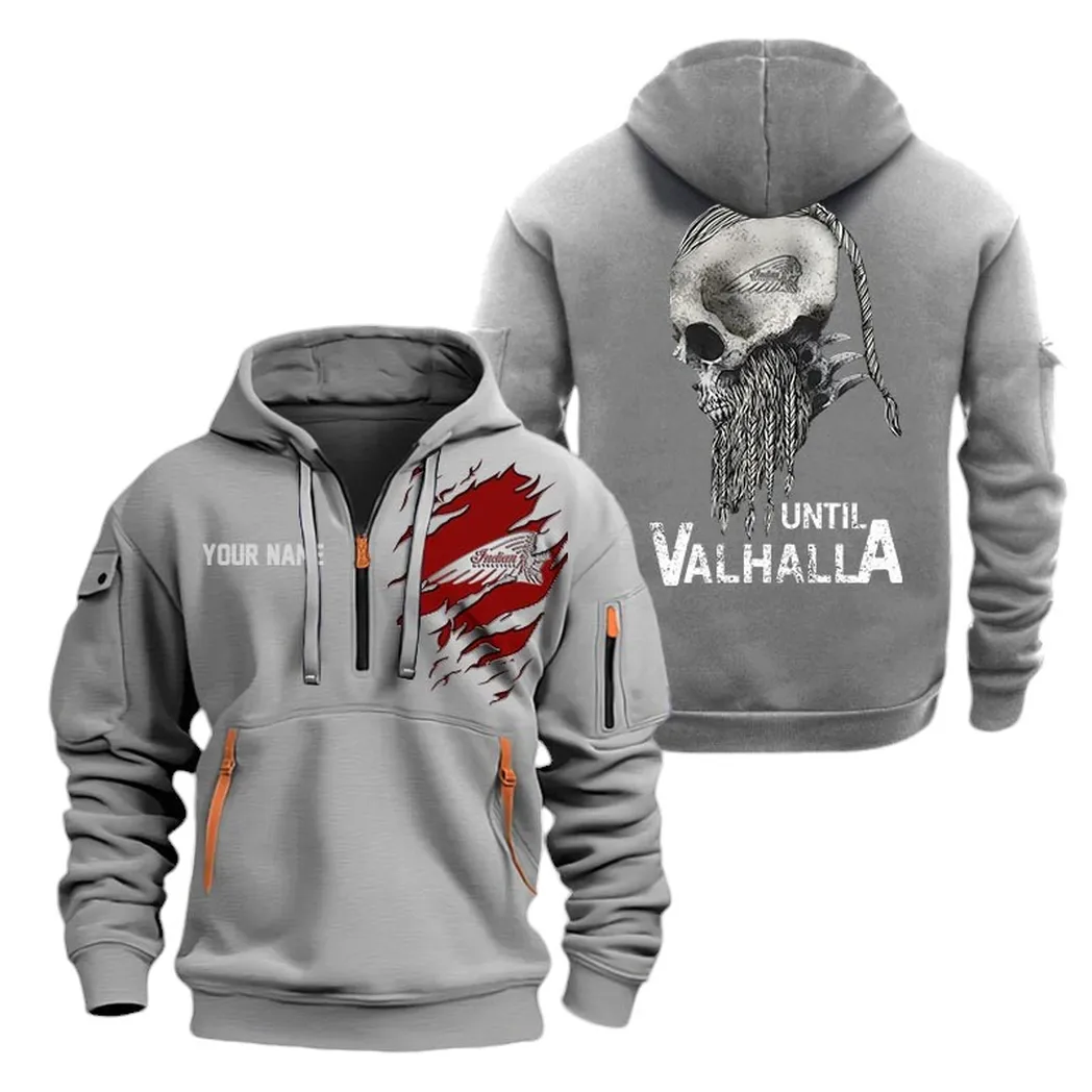 Vintage Two-Wheeler Collectors Gift Hoodie Half Zipper, Sport Spirit Hoodie CAR072 - Gray