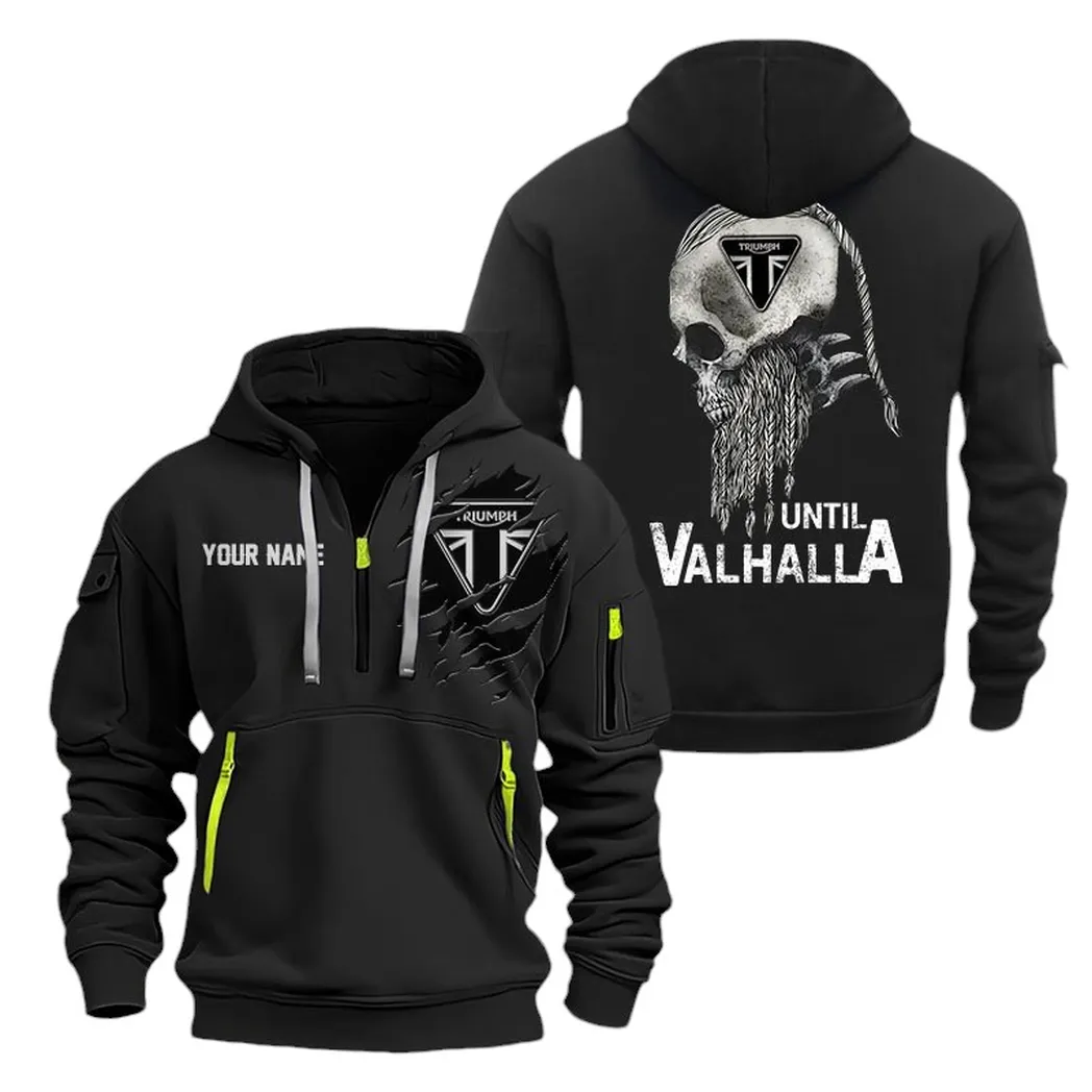 Urban Explorer Bike Enthusiasts Gift Hoodie Half Zipper, All-Season Fan Half-Zip Hoodie CAR072 - Black